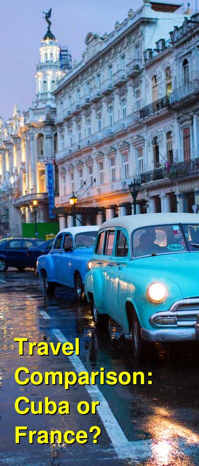 Cuba vs. France Travel Comparison